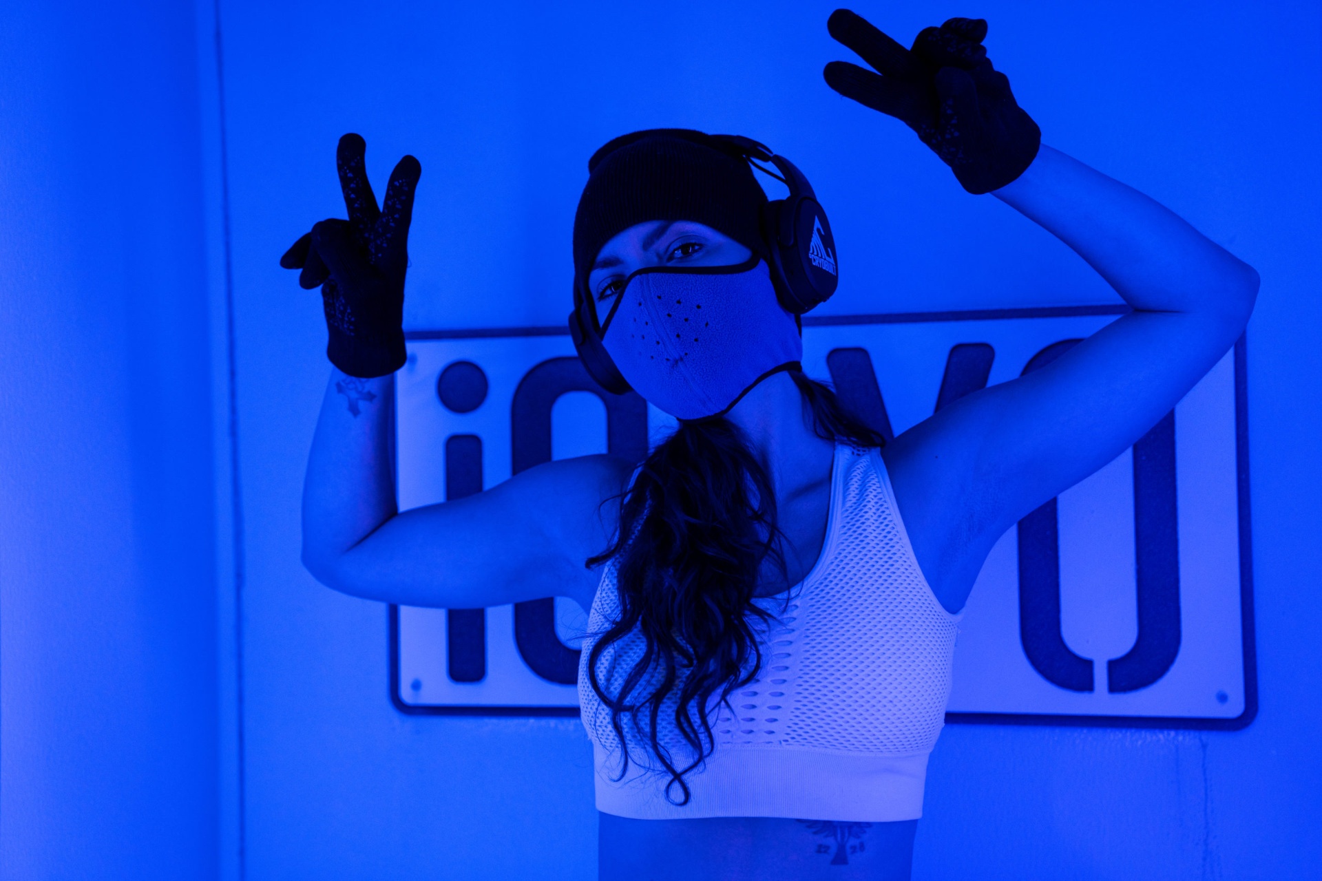 Person experiencing whole body cryotherapy session at iCRYO Boca Raton